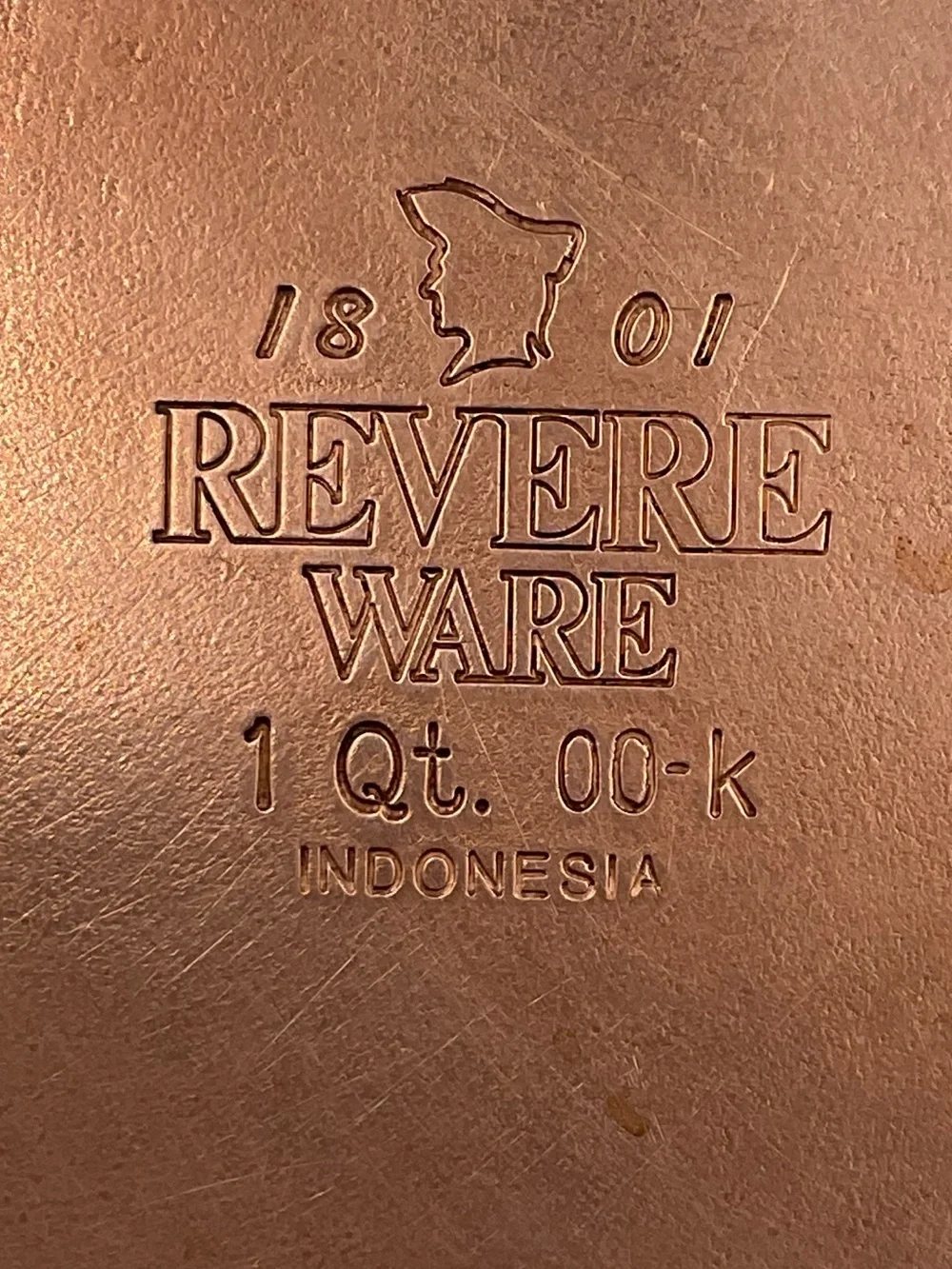 Vintage 1qt 1801 Revere Ware Copper-clad Stainless Steel Saucepan -No Lid